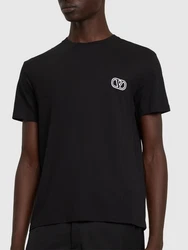 T-shirt Aus Baumwolle Mit Logo Schwarz