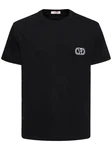 T-shirt Aus Baumwolle Mit Logo Schwarz