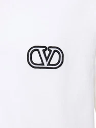 T-shirt Aus Baumwolle Mit Logo Weiß