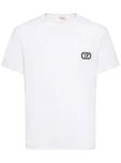 T-shirt Aus Baumwolle Mit Logo Weiß