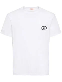 T-shirt Aus Baumwolle Mit Logo