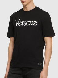 T-Shirt mit Logodruck Schwarz