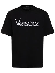 T-Shirt mit Logodruck Schwarz