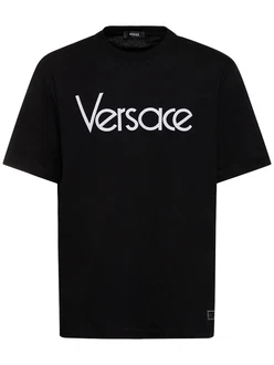 T-Shirt mit Logodruck Schwarz