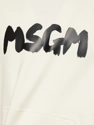 Hoodie Aus Terry Mit Logo Creme