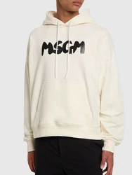 Hoodie Aus Terry Mit Logo Creme