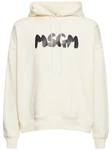 Hoodie Aus Terry Mit Logo Creme