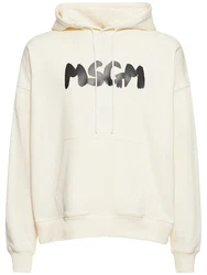 Hoodie Aus Terry Mit Logo Creme