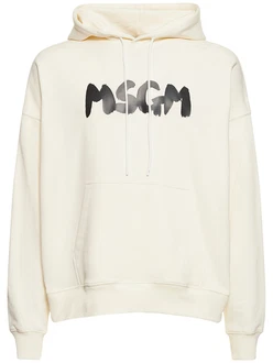 Hoodie Aus Terry Mit Logo Creme