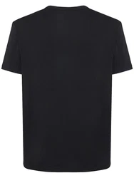 T-shirt Aus Baumwolljersey Schwarz