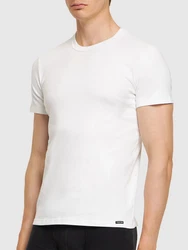 T-shirt Aus Baumwolljersey Weiß