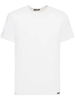 T-shirt Aus Baumwolljersey Weiß T-shirt Aus Baumwolljersey Weiß