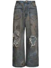 Baggy-jeans Aus Baumwolle Mit Rissen