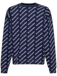Pullover Aus Baumwollmischung Mit Logo