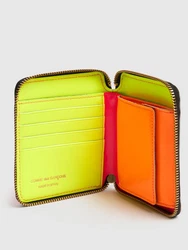 Geldbörse aus Leder Super Fluo Rosa
