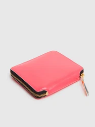 Geldbörse aus Leder Super Fluo Rosa
