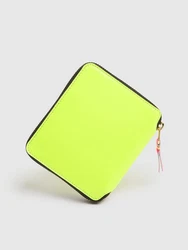 Geldbörse aus Leder Super Fluo Grün