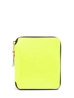 Geldbörse aus Leder Super Fluo Grün