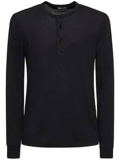 Henley-Shirt aus Lyocell