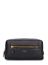 Kosmetiktasche Aus Leder Mit Logo