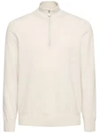 Kaschmir Rollkragenpullover Rosa/Creme
