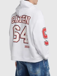 Hoodie Mit Logo Dunkelrot/Rot/Braun/Schwarz/Creme