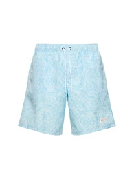 Badeshorts Aus Bedrucktem Nylon barocco