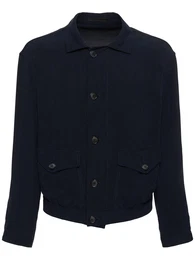 Gewaschene Cupro-jacke Mit Knpfen