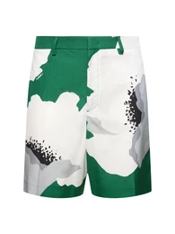 Shorts Aus Baumwolle Mit Druck