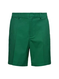 Bermudashorts Aus Baumwolle Mit V-detail