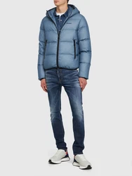 Nylonjacke Mit Logo Hellblau/Blau