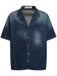 Kurzrmliges Hemd Aus Baumwolldenim