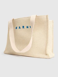 Medium Tote mit Raffia-Effekt 