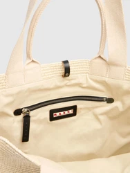 Medium Tote mit Raffia-Effekt 