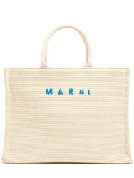 Medium Tote mit Raffia-Effekt 