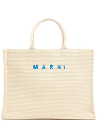 Medium Tote Mit Raffia-effekt