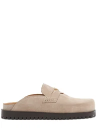 10mm Hohe Mules Aus Wildleder