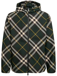 Nylonjacke Mit Kapuze Und Karodruck