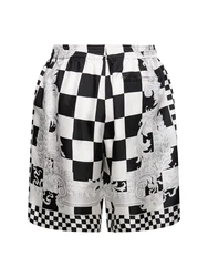Shorts Aus Seidentwill Mit Druck 