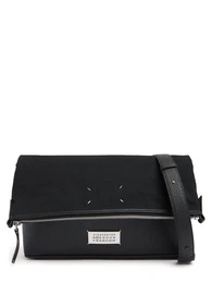 Umhngetasche Aus Leder Und Canvas