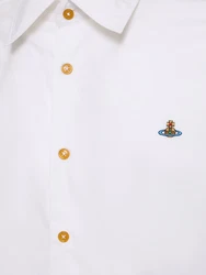 Hemd Aus Popeline Mit Logostickerei 