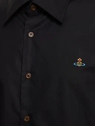 Hemd Aus Popeline Mit Logostickerei 
