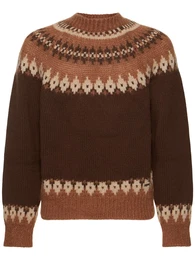 Sweater Aus Wollmischjacquard