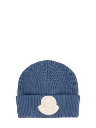 Strickmtze Aus Wolle Mit Logo