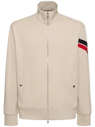 Sweatshirt Aus Baumwolle Mit Tricolor-detail