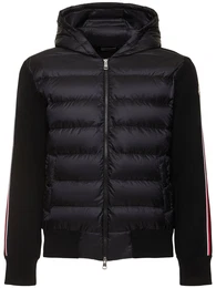 Gepolsterter Daunencardigan Aus Nylon Und Wolle