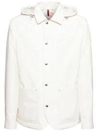 Daunenjacke Aus Technostoff & Baumwolle buffaure