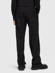 Hose Aus Wollgabardine Schwarz