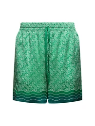 Shorts Aus Seide Mit Kordelzug