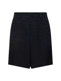 Seidenshorts Mit Monogrammdruck
